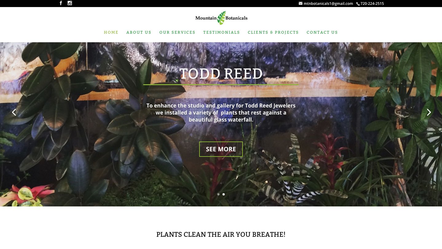 Mountain Botanicals Website
