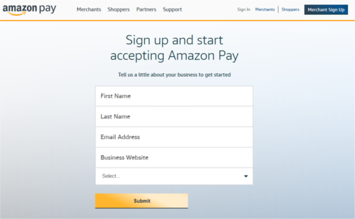 Amazon Pay Signup