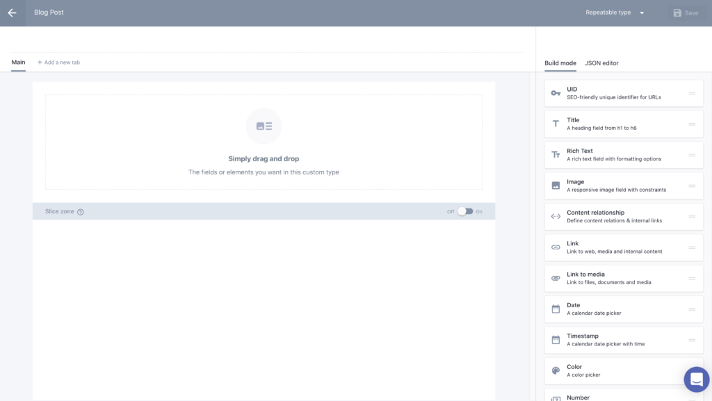 Drag and drop custom types