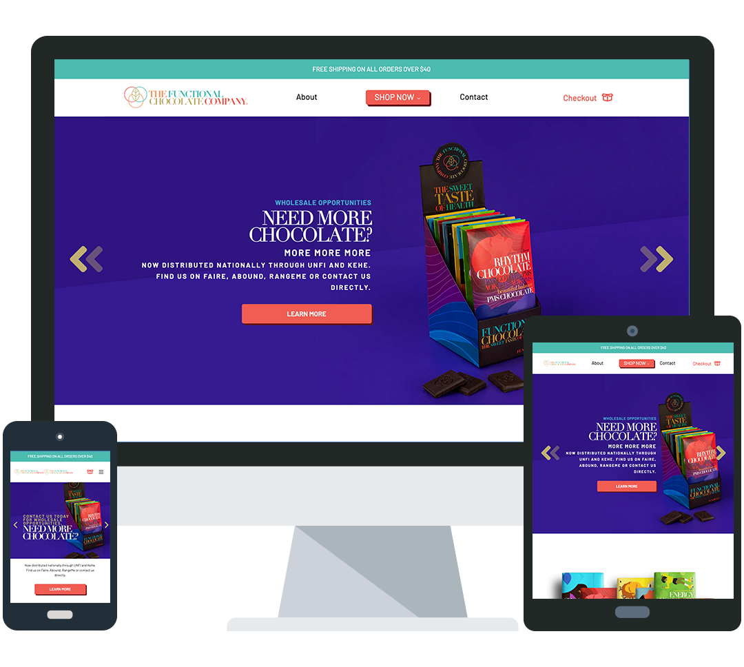 Shopify Website for a Chocolate Company