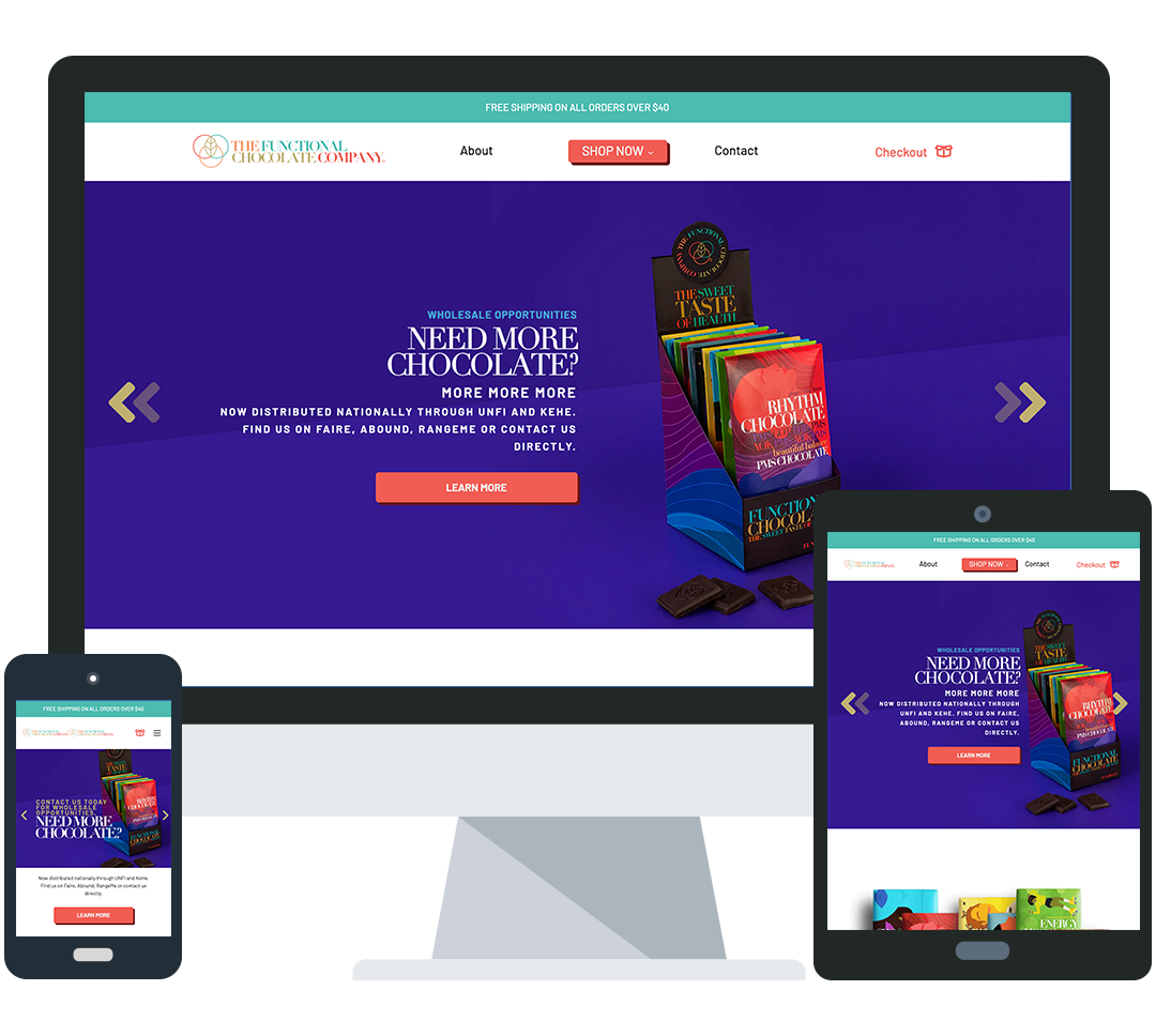 Shopify Website for a Chocolate Company