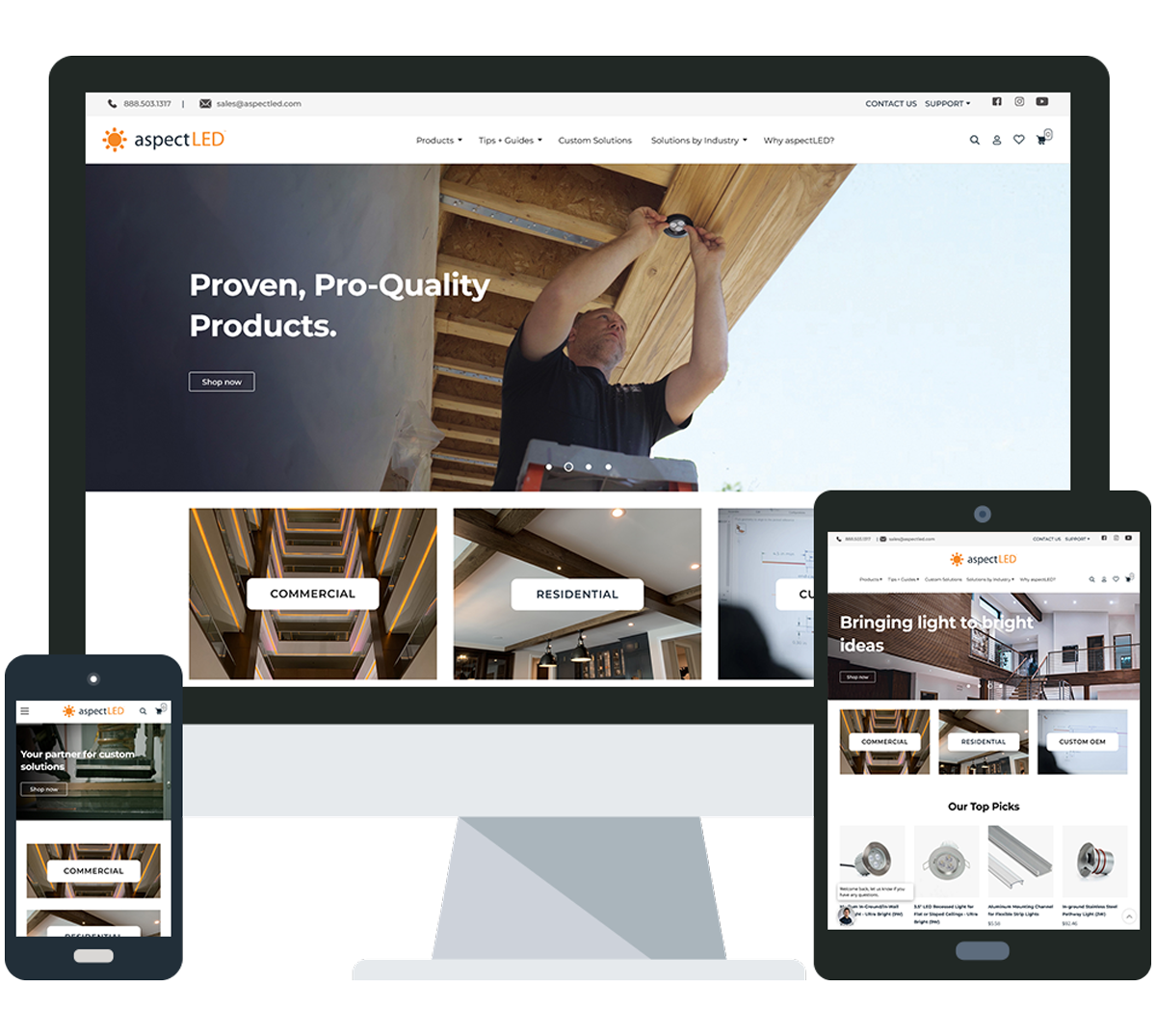 Magento 2 Redesign for LED Lighting Company