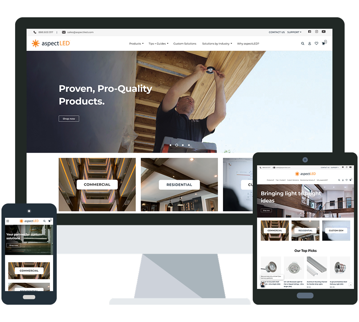 Magento 2 Redesign for LED Lighting Company