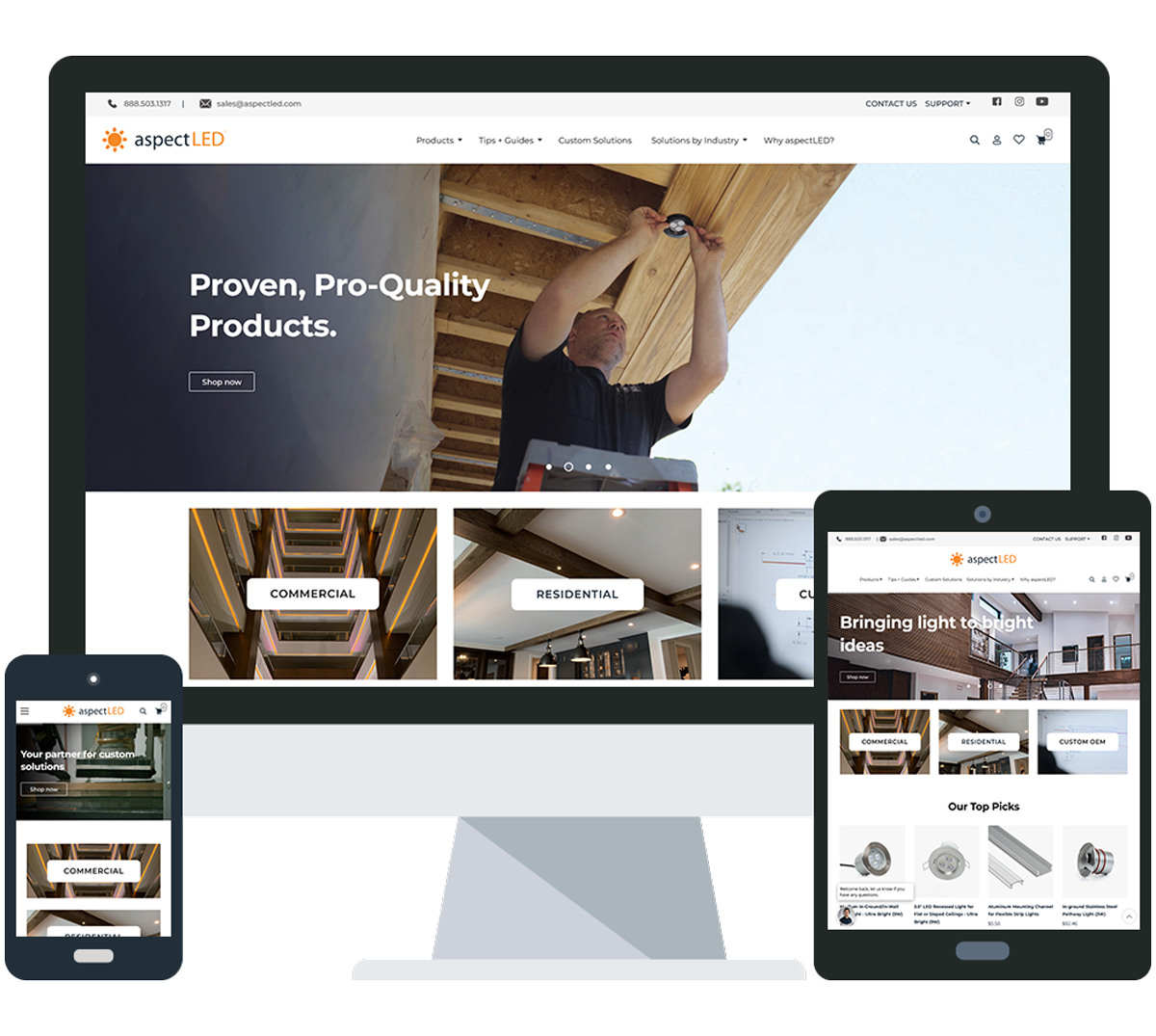 Magento 2 Redesign for LED Lighting Company