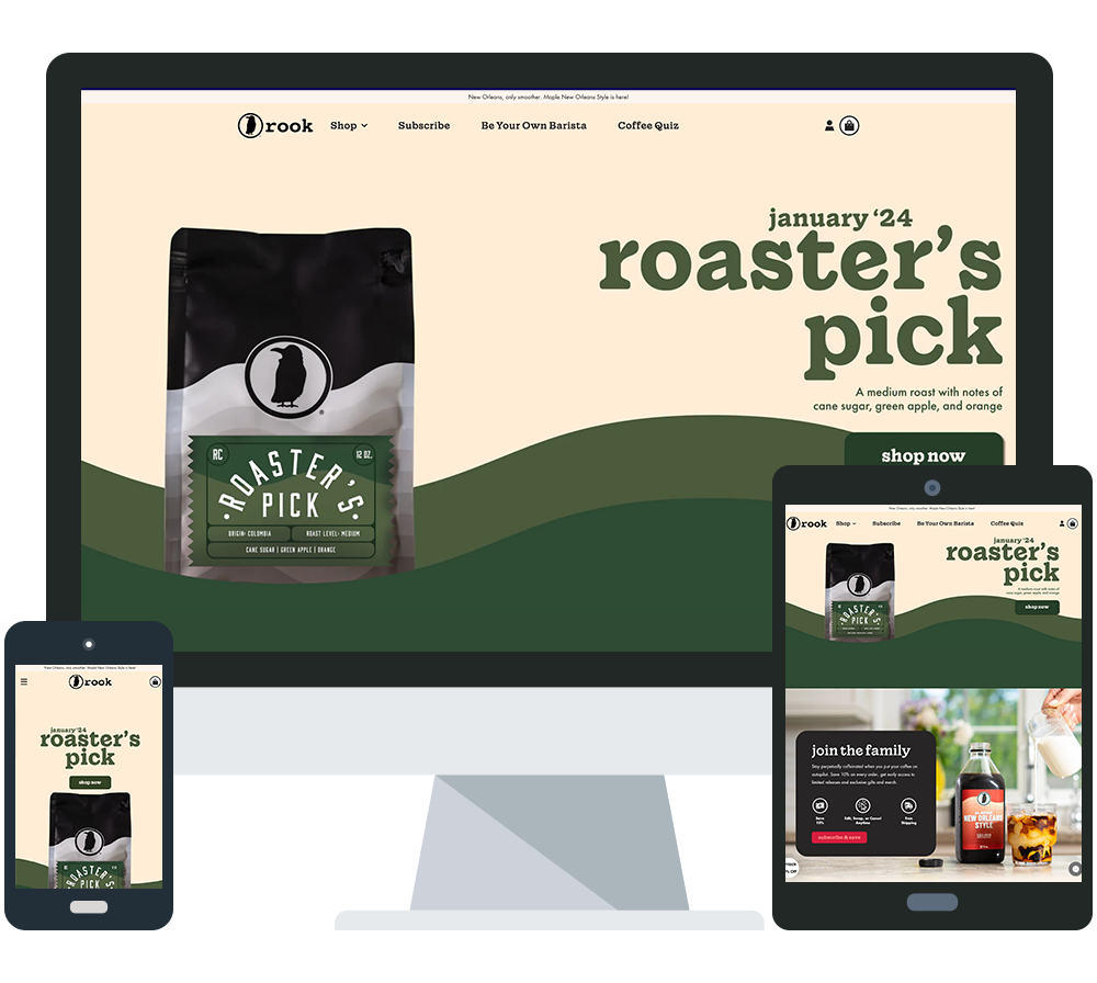 Shopify Redesign for Coffee Company