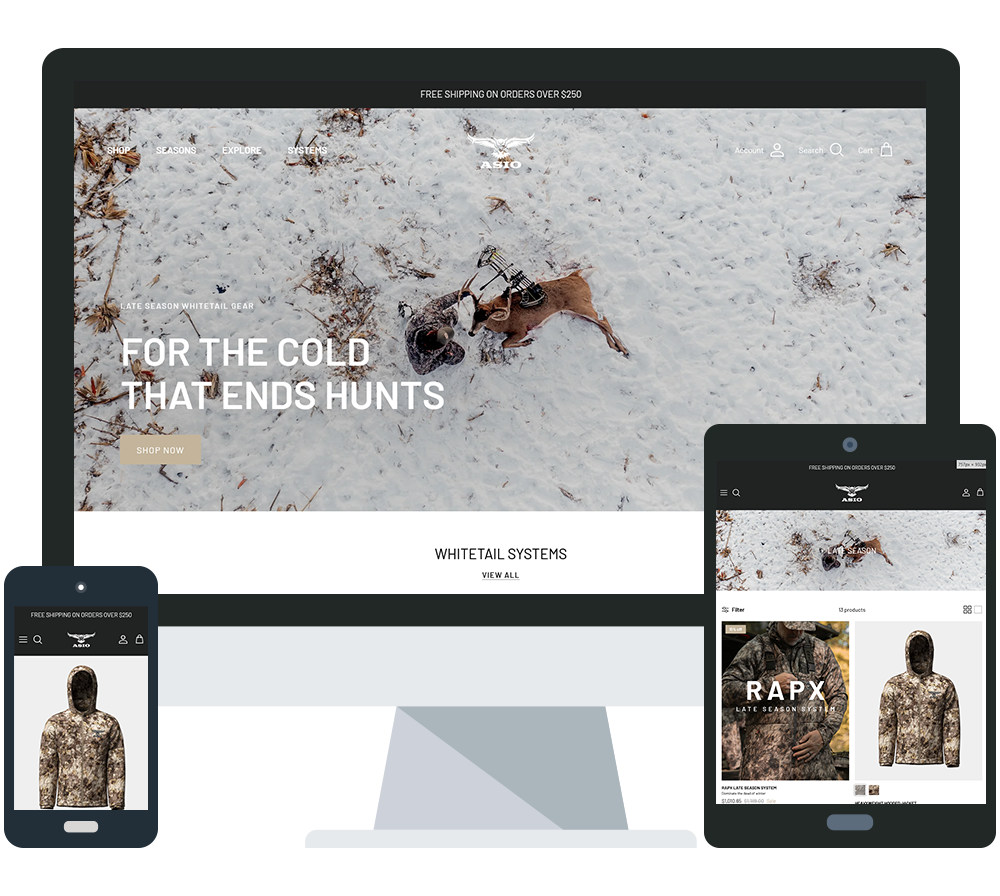 Shopify Redesign for Hunting Gear Company