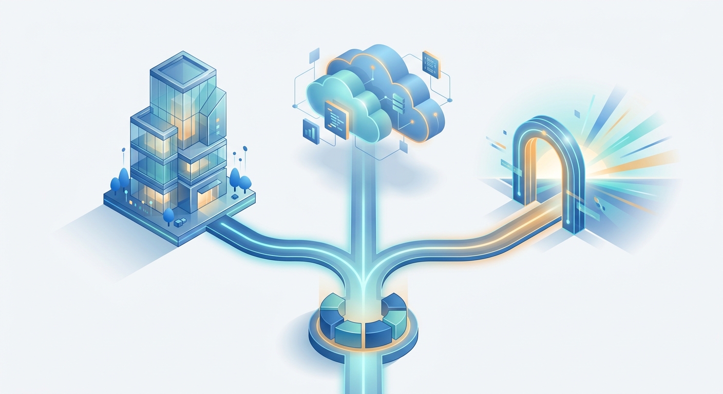 Three paths off Adobe Commerce 2.4.7: upgrade in place to a modern building, migrate to a managed cloud platform, or replatform through a new portal