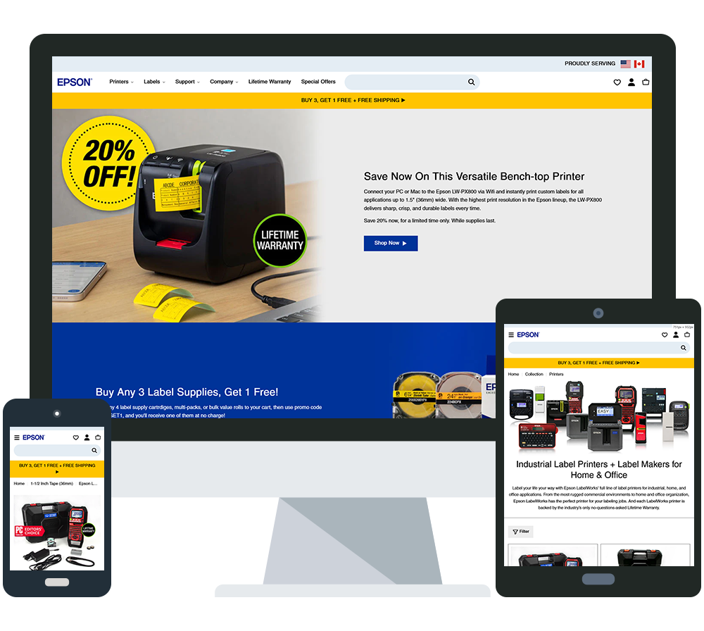 Shopify Printing Website Design